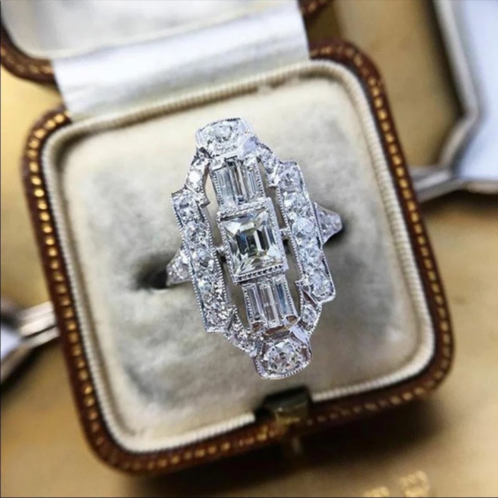 New Women’s 925 Silver Beautiful Diamond Ring - Picture 2 of 2